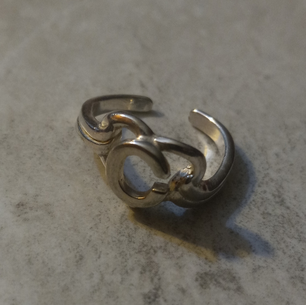 Sterling Silver Initial "C" Toe Ring - image 4